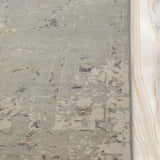Selene - Hand Knotted Wool Rug In Light Grey/Dark Grey
