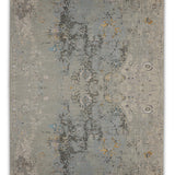 Selene - Hand Knotted Wool Rug In Light Grey/Dark Grey