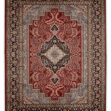 Safa - Hand Knotted Wool Rug In Rust/Blue