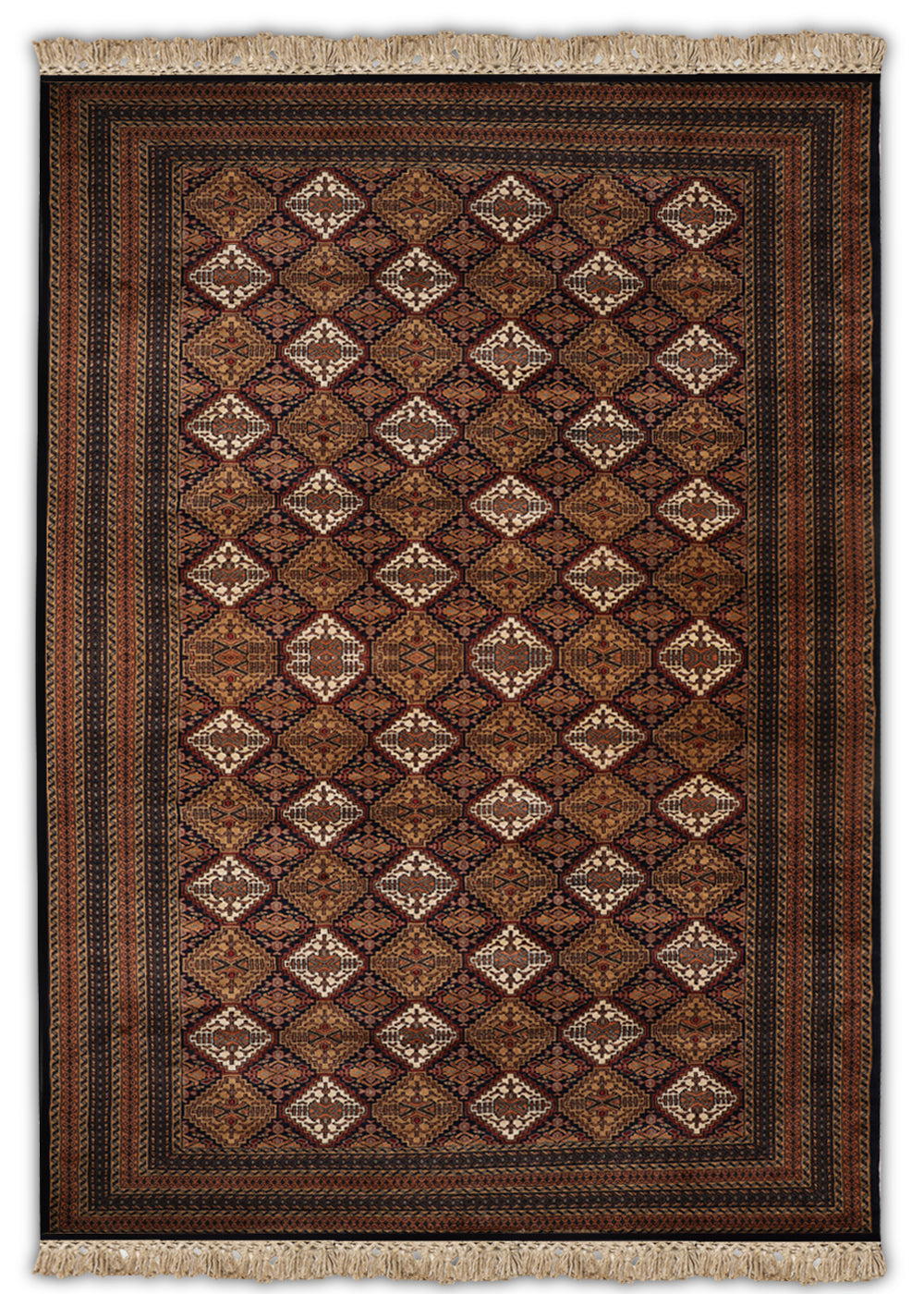 Tara - Hand Knotted Wool Rug In Blue/Brown