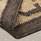 Parwaaz -  Hand Woven Jute Rug in Brown/Black