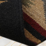 Runa - Hand Woven Wool Rug In Black/Beige