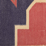 Lina - Hand Woven Cotton Rug In Peach/Purple