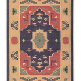 Lina - Hand Woven Cotton Rug In Peach/Purple