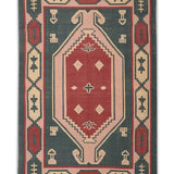 Selma - Hand Knotted Cotton Rug In Green/Maroon