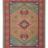 Nia - Hand Woven Cotton Rug In Green/Beige
